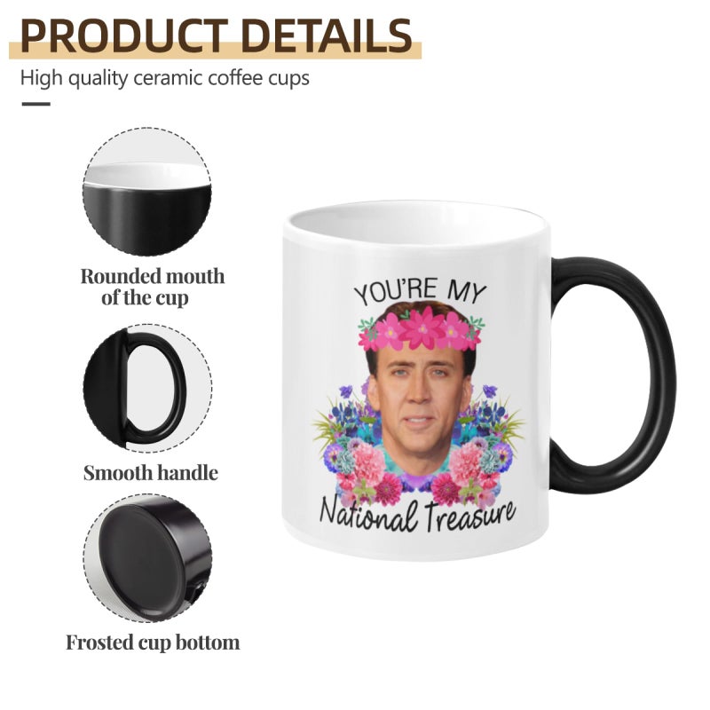 SCSF You're My National Treasure Morphing Coffee Mugs Heat Reveal Color Change Mug Christmas Mug For Men11 Ounces - Image 3
